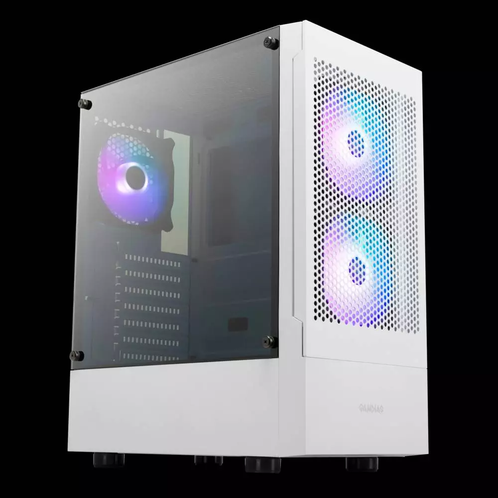 Кутия Gamdias TALOS E3 MESH White aRGB Tempered Glass Case ATX