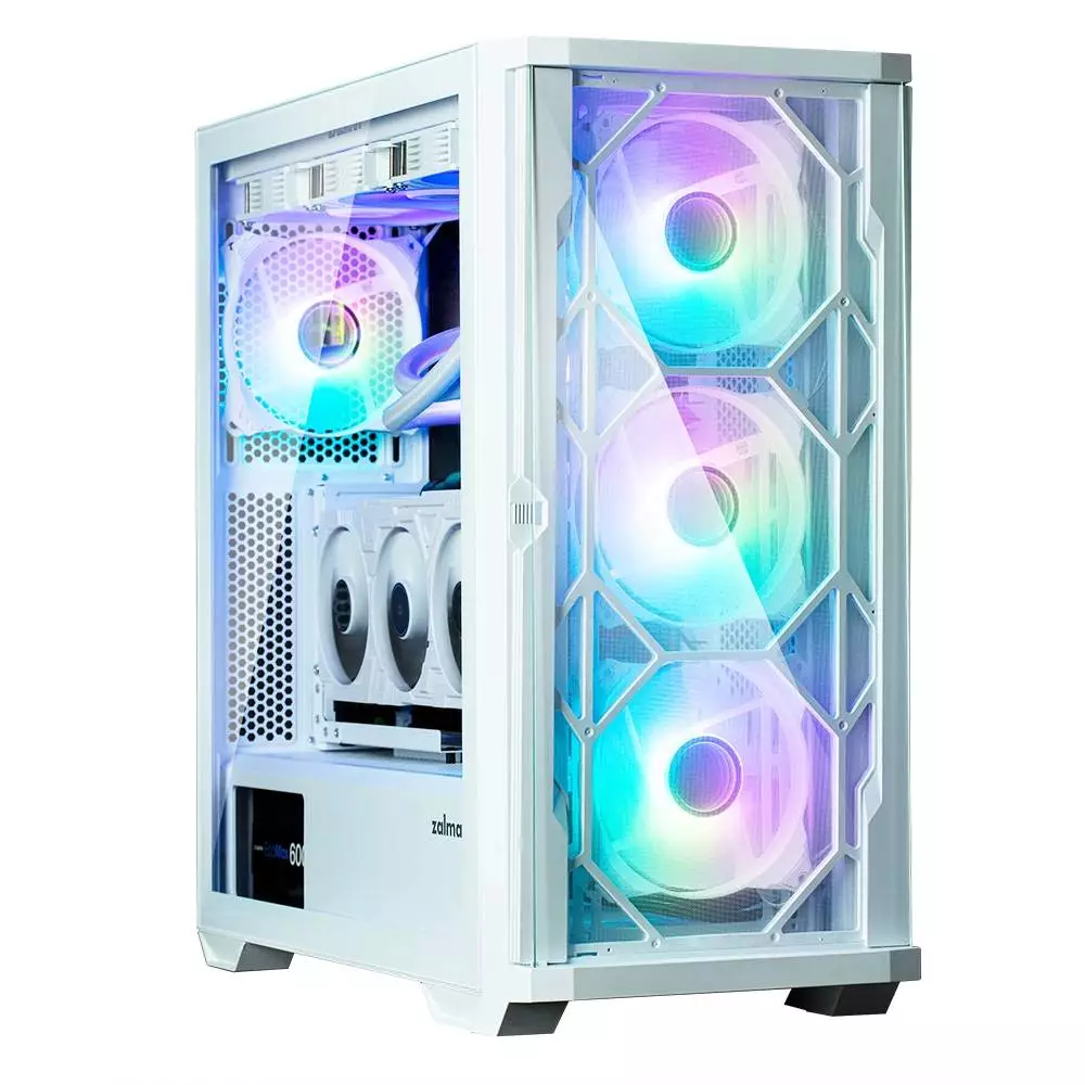  Кутия Zalman Z10 DUO White Mesh/Tempered Glass Case EATX