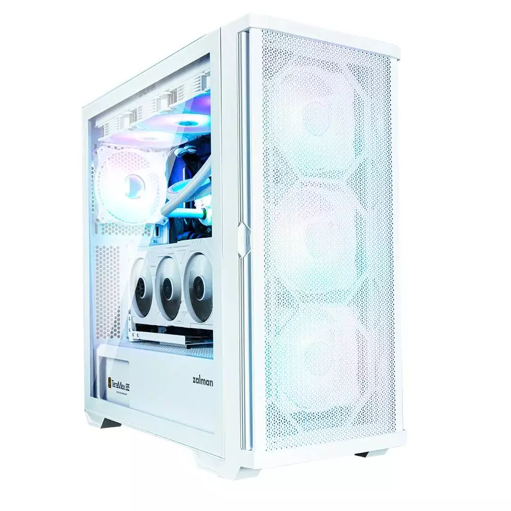  Кутия Zalman Z10 DUO White Mesh/Tempered Glass Case EATX