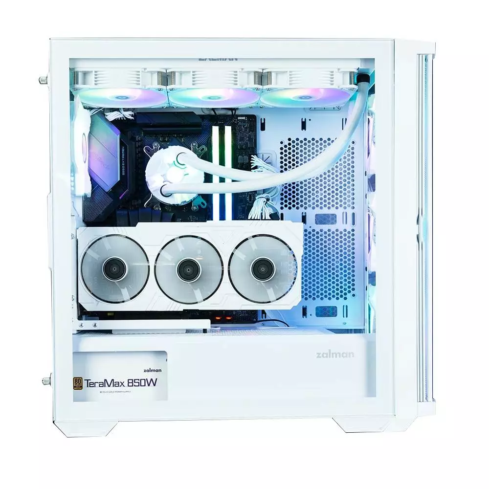  Кутия Zalman Z10 DUO White Mesh/Tempered Glass Case EATX