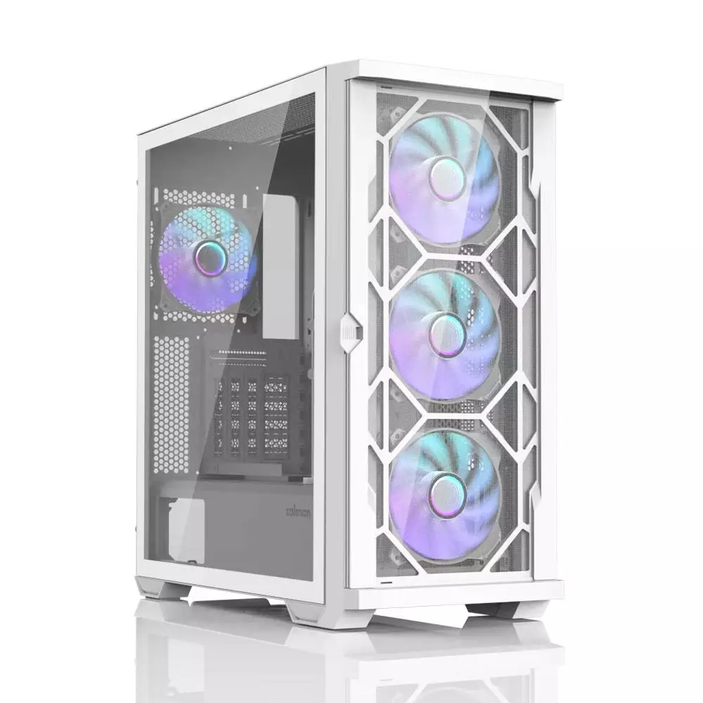  Кутия Zalman Z10 DUO White Mesh/Tempered Glass Case EATX