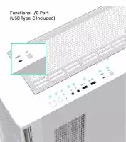  Кутия Zalman Z10 DUO White Mesh/Tempered Glass Case EATX