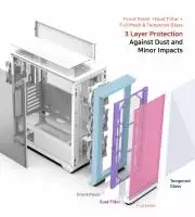  Кутия Zalman Z10 DUO White Mesh/Tempered Glass Case EATX