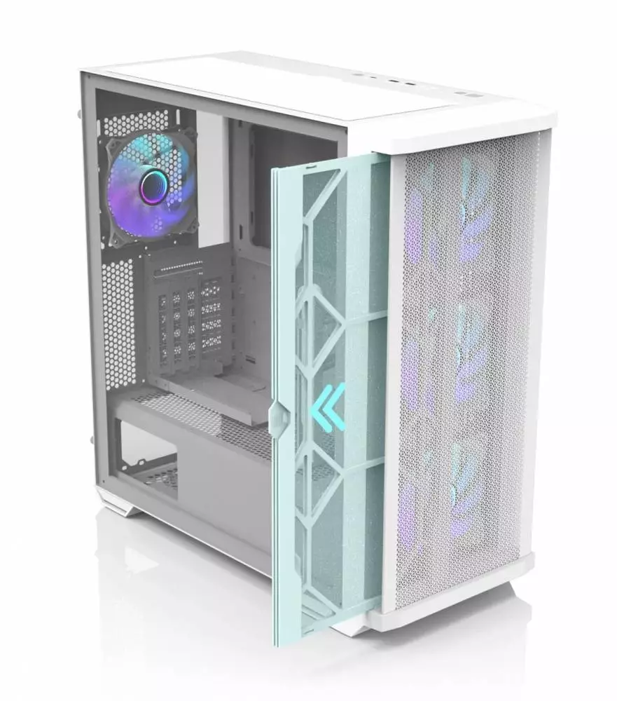  Кутия Zalman Z10 DUO White Mesh/Tempered Glass Case EATX