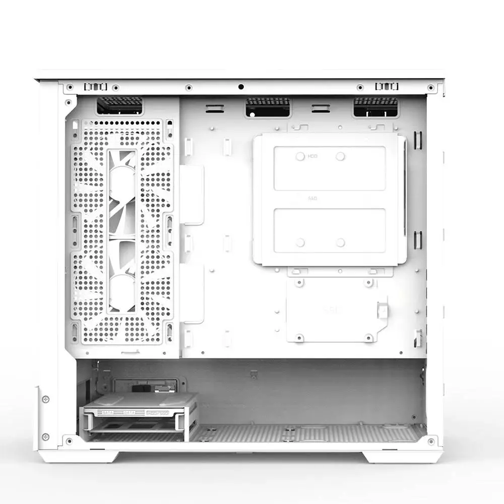 Кутия Zalman P30 White aRGB Case mATX Tempered Glass