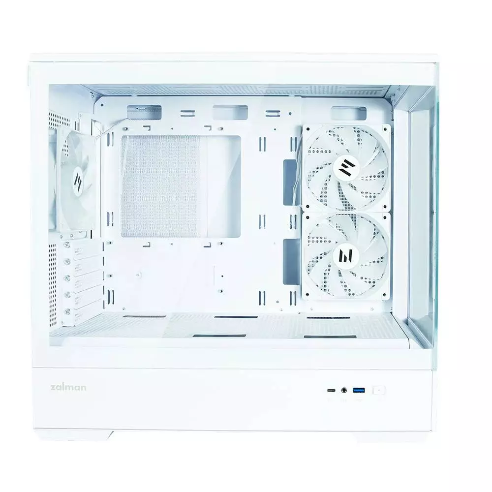 Кутия Zalman P30 White aRGB Case mATX Tempered Glass