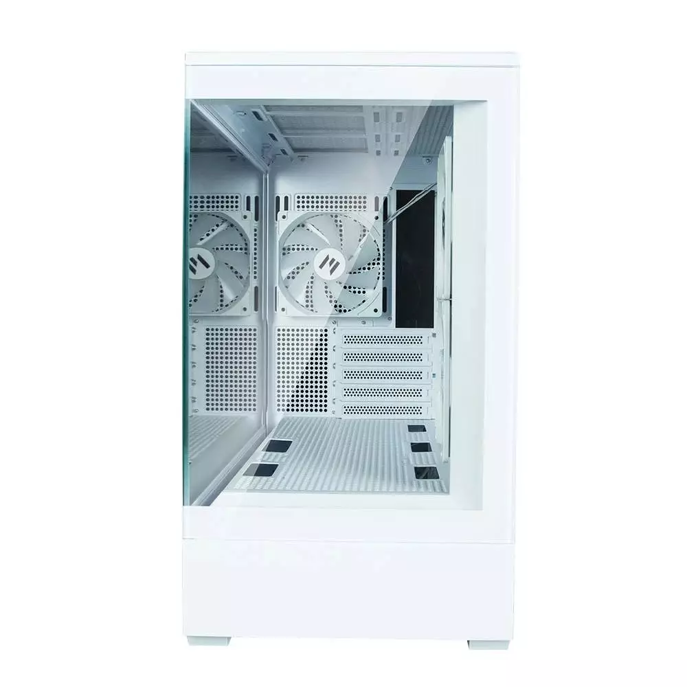 Кутия Zalman P30 White aRGB Case mATX Tempered Glass