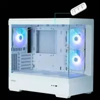 Кутия Zalman P30 White aRGB Case mATX Tempered Glass