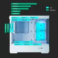 Кутия Zalman P30 White aRGB Case mATX Tempered Glass
