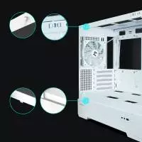 Кутия Zalman P30 White aRGB Case mATX Tempered Glass