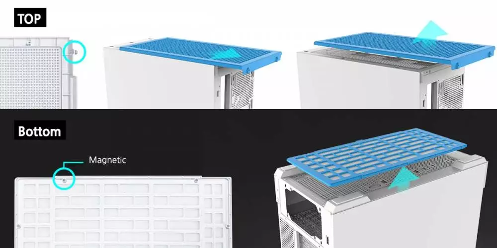 Кутия Zalman P30 White aRGB Case mATX Tempered Glass