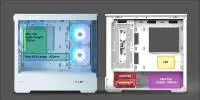 Кутия Zalman P30 White aRGB Case mATX Tempered Glass