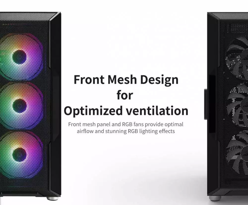 Кутия Zalman I3 NEO Black RGB Mesh Case ATX Tempered Glass