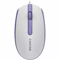 Мишка CANYON M-10 CNE-CMS10WL Wired Optical Mouse White Lavender
