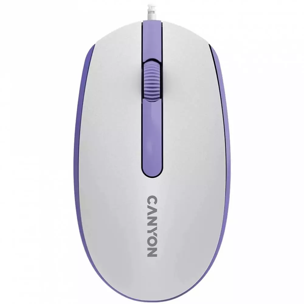 Мишка CANYON M-10 CNE-CMS10WL Wired Optical Mouse White Lavender