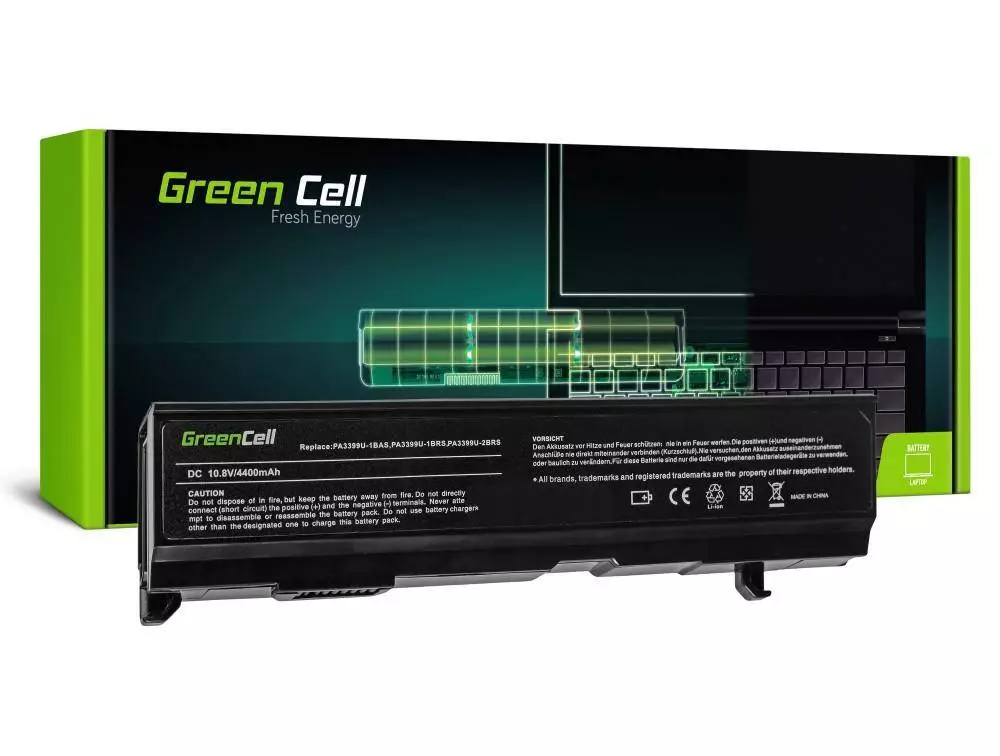 Батерия  за лаптоп Toshiba Satellite A80 A100 A105 M40 M50 Tecra A3 A6 PA3400 10.8V 4400 mAh GREEN CELL