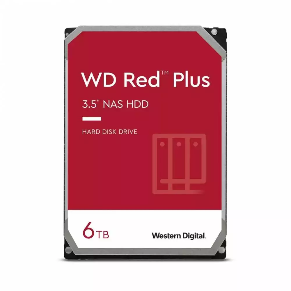 Твърд диск WD Red Plus, 6TB NAS 3.5" 256MB 5400RPM - WD60EFPX