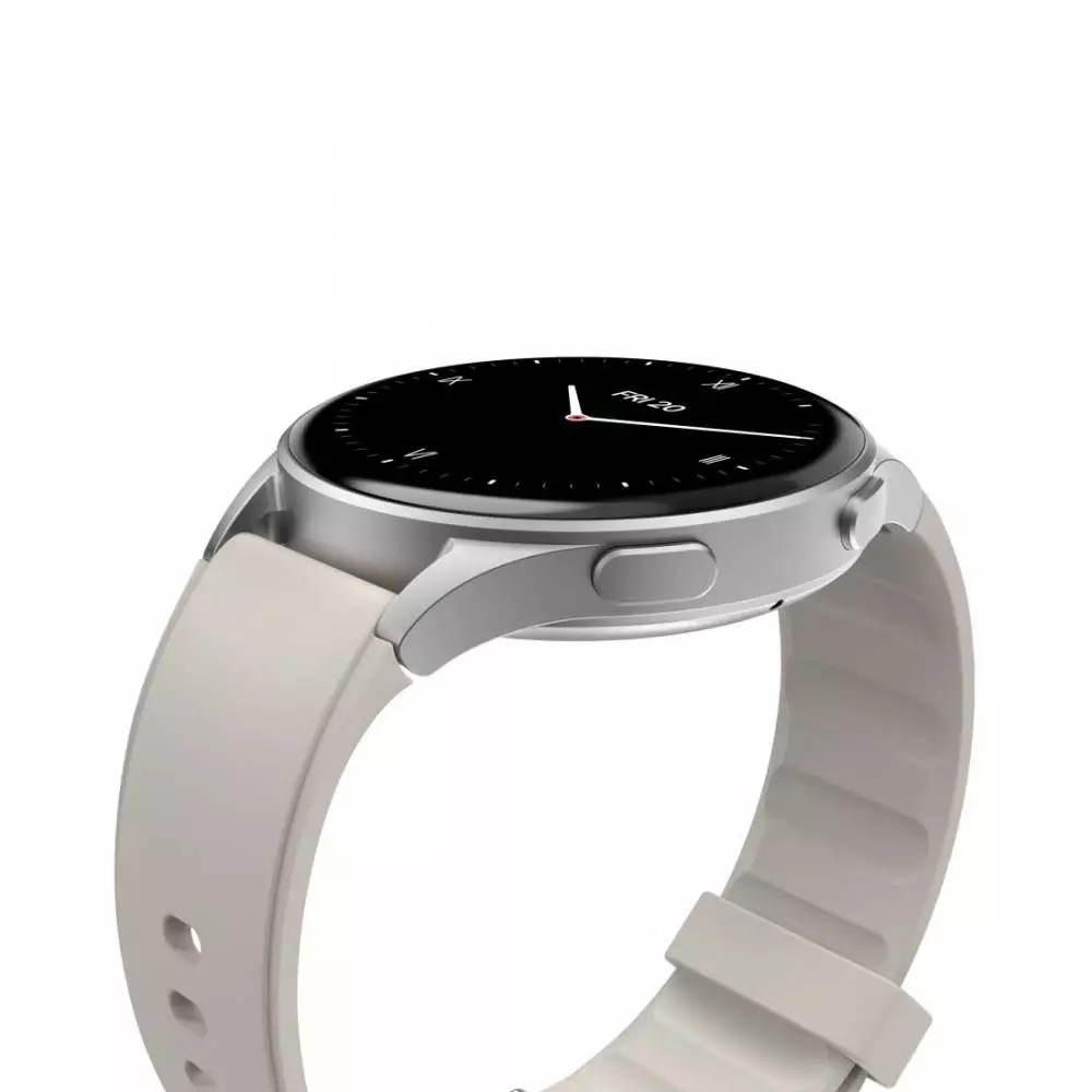 HAMA Смартчасовник "8900", GPS, AMOLED 1.32", Alexa,SP02,бежов