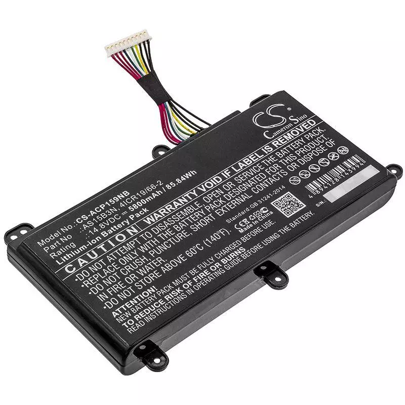 Батерия  за лаптоп  CAMERON SINO AS15B3N, за Acer Predator 15 G9-591, G9-592, G9-593, 17, G9-791, G9-792, G9-793, 17X, GX-791, GX-792, 21X, 14.4V, 5800mAh