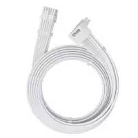 1stPlayer модулен кабел Custom Sleeved Modding Cable White - PCIe 5.0 12VHPWR M/M - FM2-B-WH
