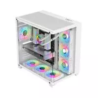 Кутия 1stPlayer MEGAVIEW MV8 White Case ATX