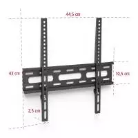 Стенна стойка за TV HAMA, Фиксирана, 32"-75", 40 кг, Черна