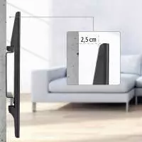Стенна стойка за TV HAMA, Фиксирана, 19"-46", 25 кг, 3 звезди, Черна