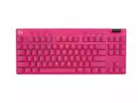 Геймърска механична клавиатура Logitech G Pro X TKL Lightspeed Tactile Switch, Magenta