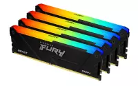 Памет Kingston FURY Beast Black RGB 64GB (4x16GB) DDR4 3600MHz CL18 - KF436C18BB2AK2/64