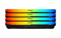 Памет Kingston FURY Beast Black RGB 64GB (4x16GB) DDR4 3600MHz CL18 - KF436C18BB2AK2/64