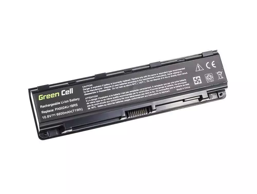 Батерия  за лаптоп Toshiba Satellite C850 C855 C870 L850 L855 PA5024 10.8V 6600 mAh GREEN CELL
