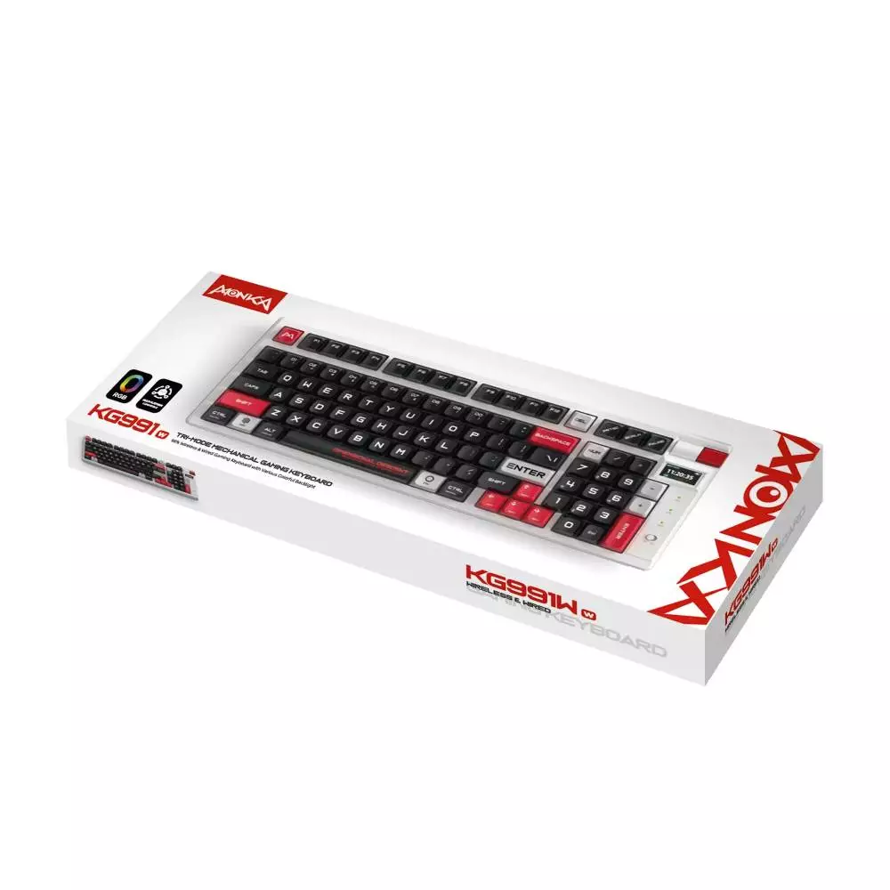 Геймърска клавиатура Marvo Wireless Gaming Mechanical keyboard Monka Storm KG991W - Bluetooth 5.0, 97 keys