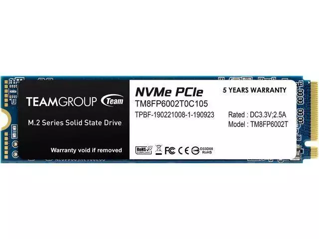 Диск SSD Team Group MP33 2TB M.2 2280 NVMe PCIe Gen3x4 - TM8FP6002T0C101