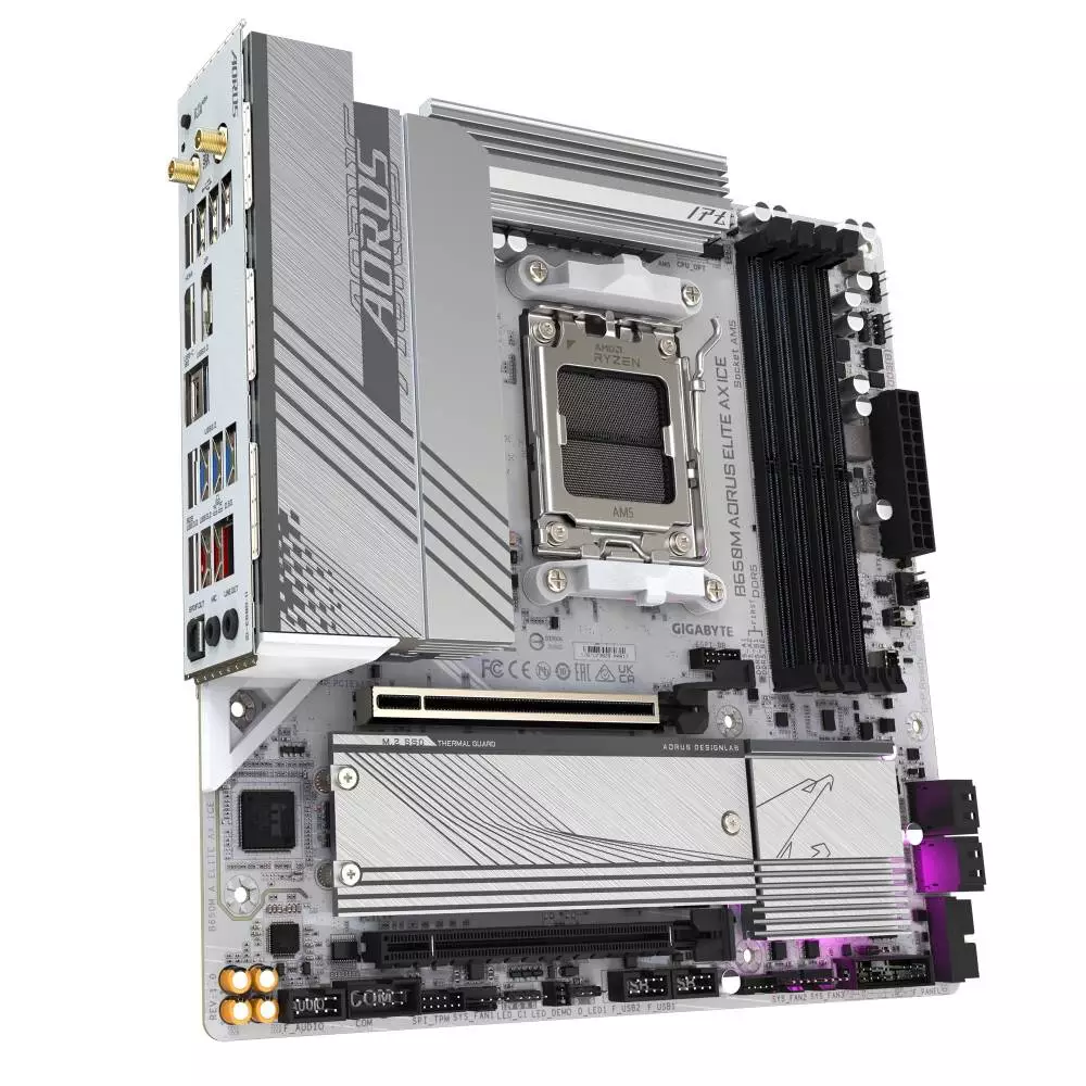 Дънна платка Gigabyte B650M AORUS ELITE AX ICE AM5 Wi-Fi 6E DDR5