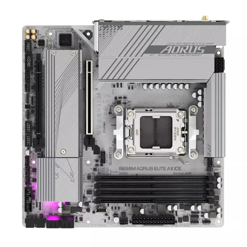 Дънна платка Gigabyte B650M AORUS ELITE AX ICE AM5 Wi-Fi 6E DDR5