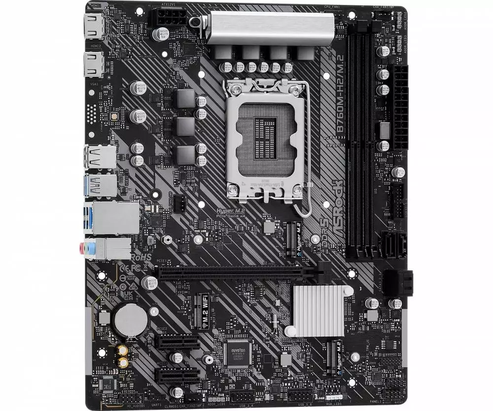 Дънна платка Asrock B760M-H2/M.2 LGA1700 DDR5