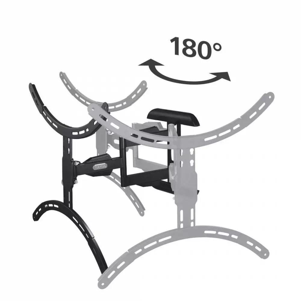 Стенна стойка за TV, Fullmotion ,XL, черна, 191см, 75", до 45кг