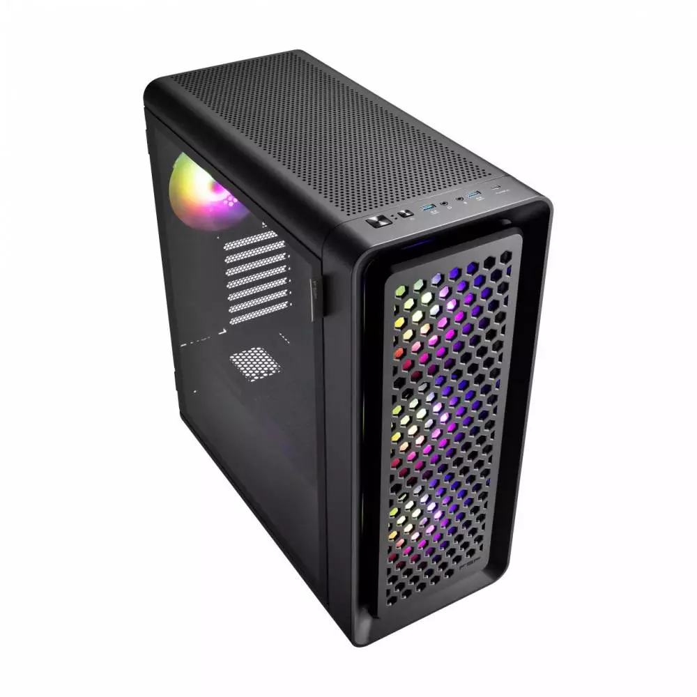Кутия FSP CUT593 ATX Ultra-Tower, Type-C, 4 x ARGB 140mm, Черна - POC0000204