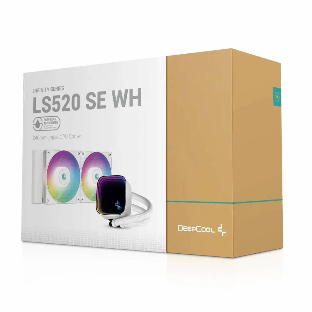 Водно охлаждане за процесор DeepCool LS520 SE White ARGB Water Cooling, Infinity mirror design