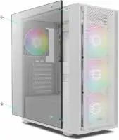 Кутия Gamdias AURA GC2 Elite White Case ATX Mesh RGB Tempered Glass