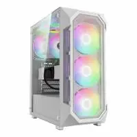 Кутия Gamdias AURA GC1 Elite White Case ATX Mesh RGB Tempered Glass