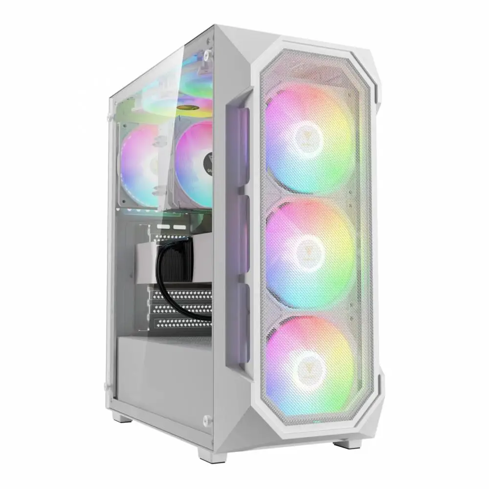 Кутия Gamdias AURA GC1 Elite White Case ATX Mesh RGB Tempered Glass