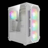 Кутия Gamdias AURA GC1 Elite White Case ATX Mesh RGB Tempered Glass