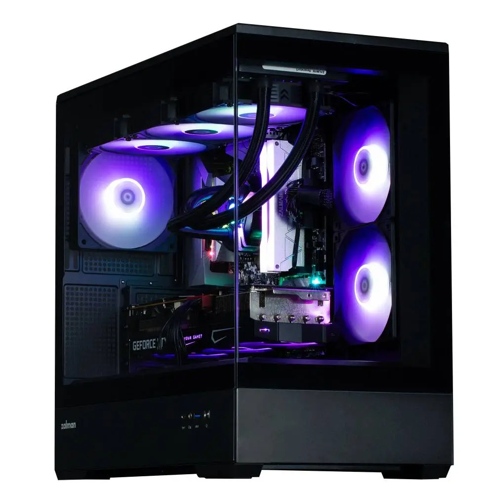 Кутия Zalman P30 Black aRGB Case mATX Tempered Glass