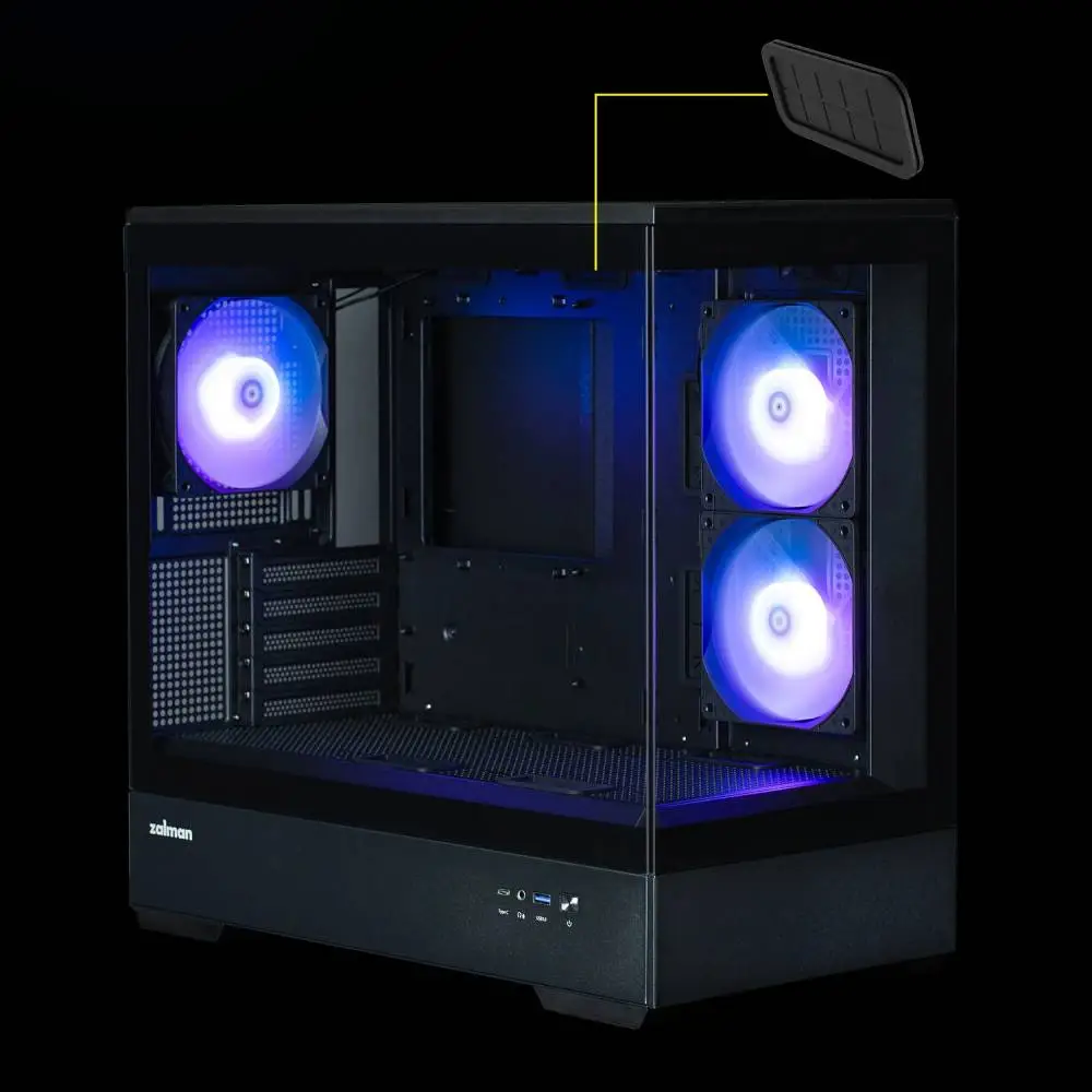 Кутия Zalman P30 Black aRGB Case mATX Tempered Glass