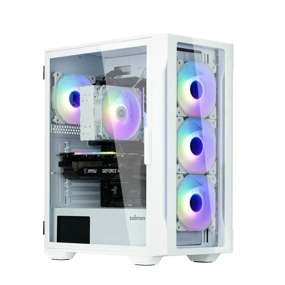 Кутия Zalman I3 NEO TG White aRGB Case ATX Tempered Glass