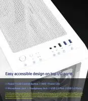 Кутия Zalman I3 NEO TG White aRGB Case ATX Tempered Glass