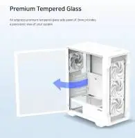 Кутия Zalman I3 NEO TG White aRGB Case ATX Tempered Glass