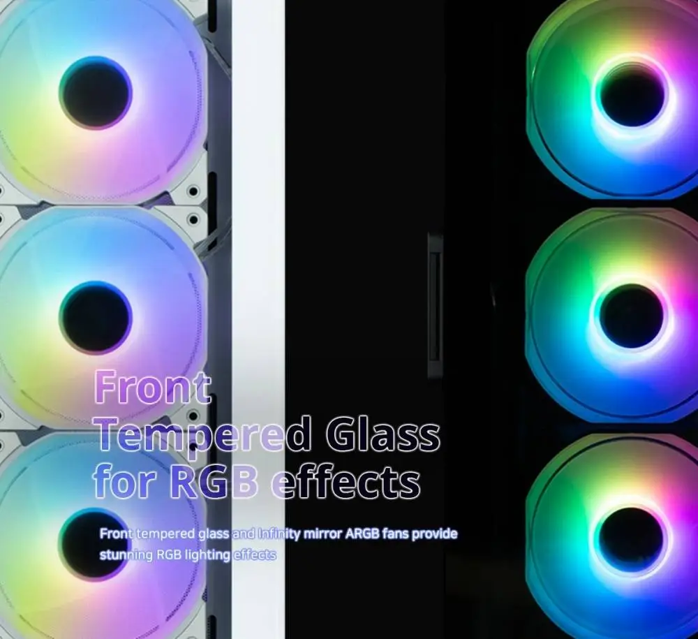 Кутия Zalman I3 NEO TG White aRGB Case ATX Tempered Glass