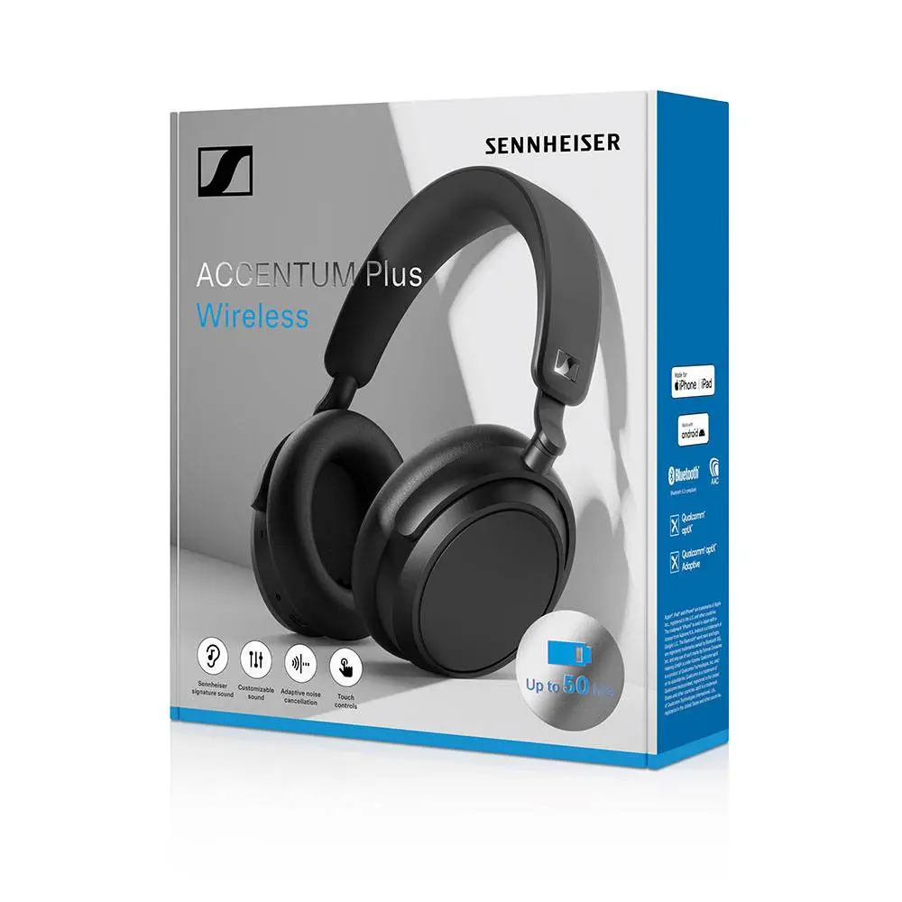 Слушалки Sennheiser ACCENTUM Plus Wireless - черни